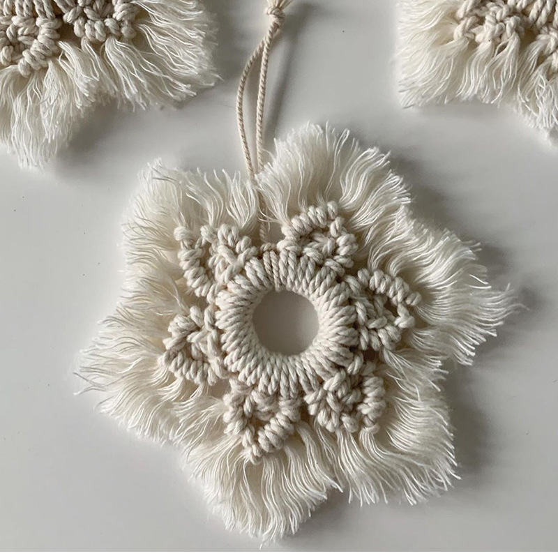 Home Textiles & Decorations - 북유럽 스타일 수공예 면 스타 벽걸이