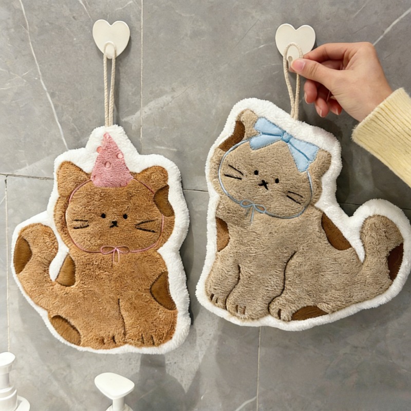 창의적인 귀여운 고양이 모양의 욕실 및 주방용 걸이형  - Home Textiles & Decorations 리뷰 및 가격