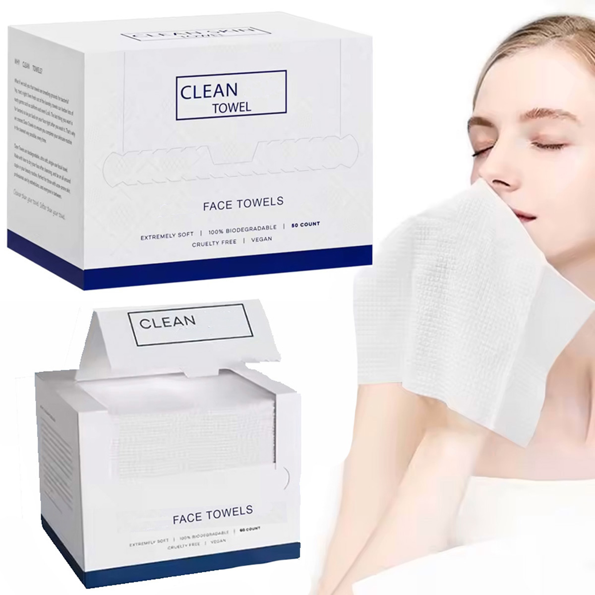 50개입/박스 일회용 세안 타월 얼굴 클렌징 메이크업  - Home Textiles Face Towel 리뷰 및 가격
