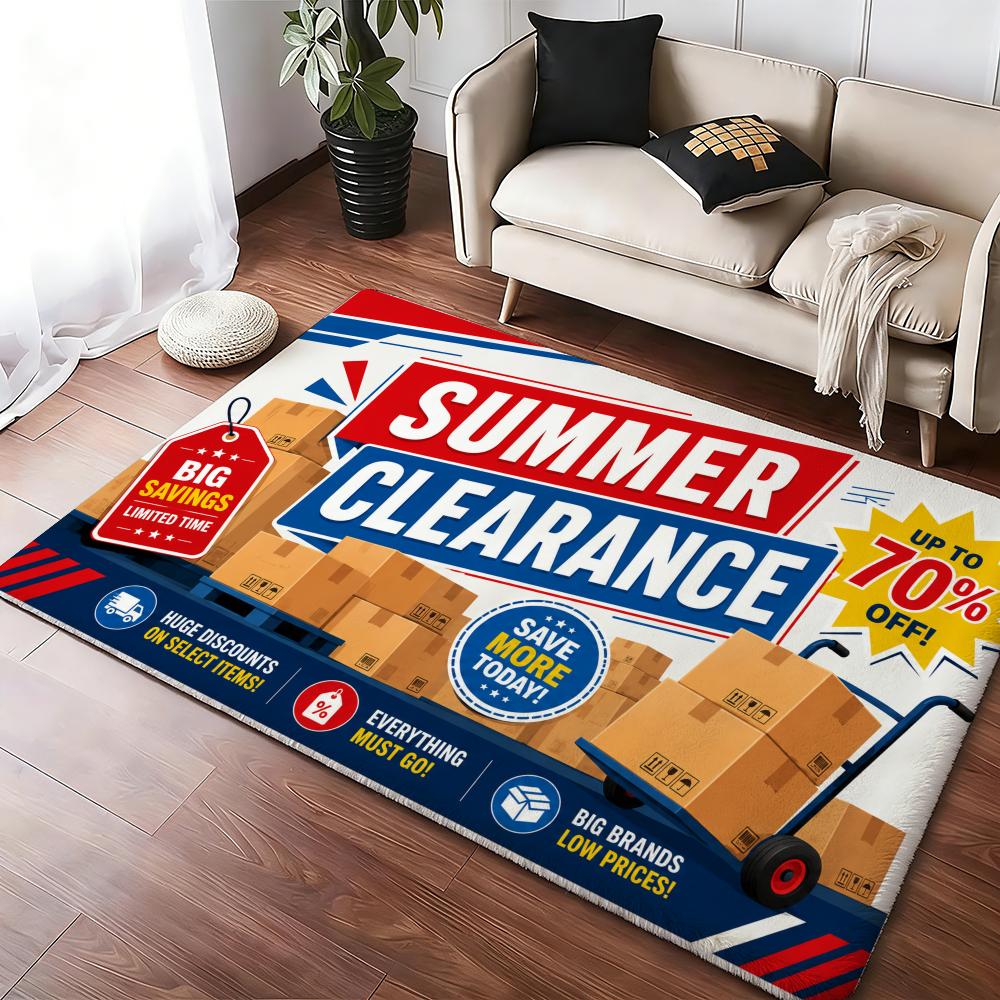 여름 클리어런스 세일 배너 바닥 매트 부드럽고 두꺼운  - Home Textiles Sale 리뷰 및 가격